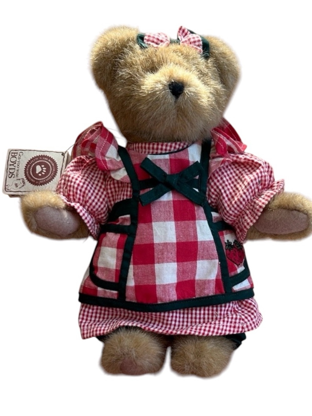 Boyds Bears Nellie T Bearypatch Plush 919814 Paw Edition Strawberry Dress NWT